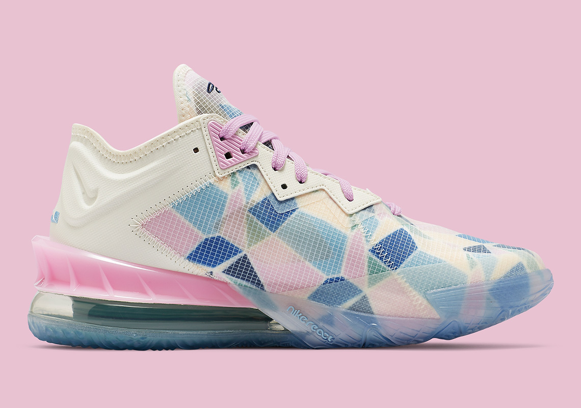 atmos Nike LeBron 18 Low Sakura CV7564-101 | SneakerNews.com