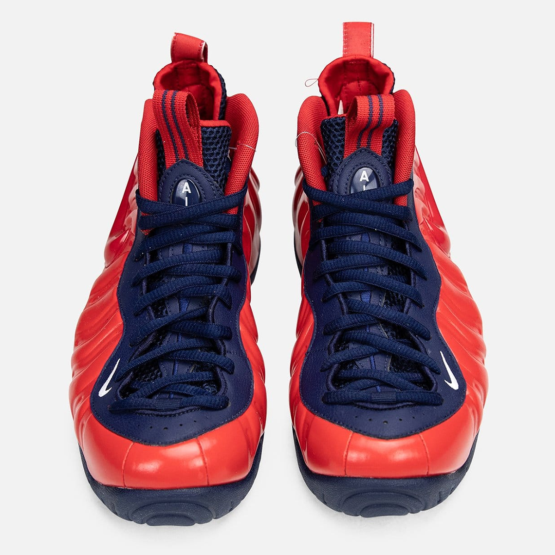 Red white deals blue foamposites