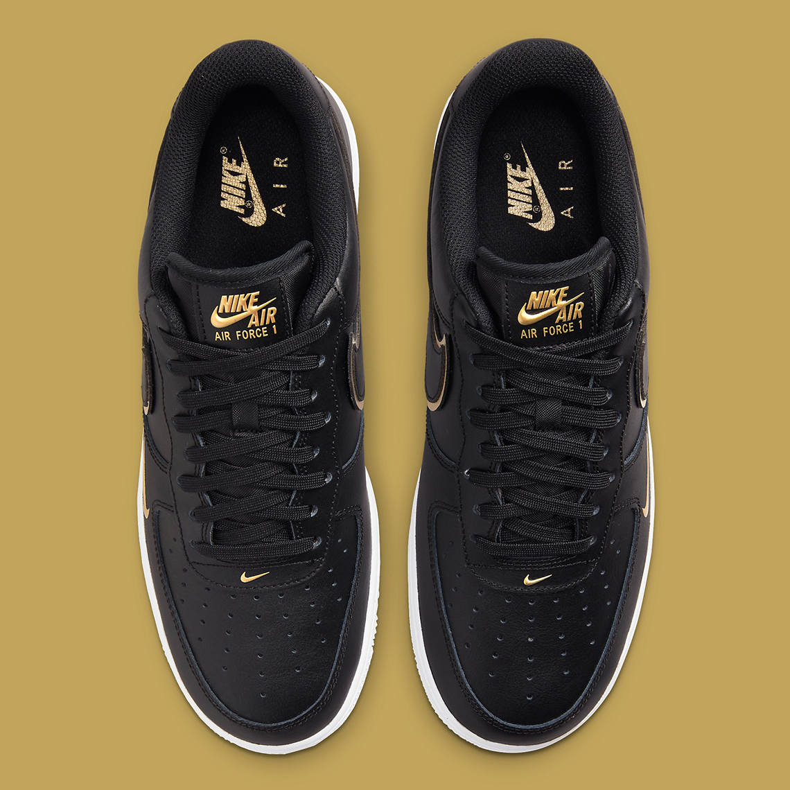 Nike nike alpha menace pro mid wide black shoes Low Gold Double Swoosh Da8481 001 6