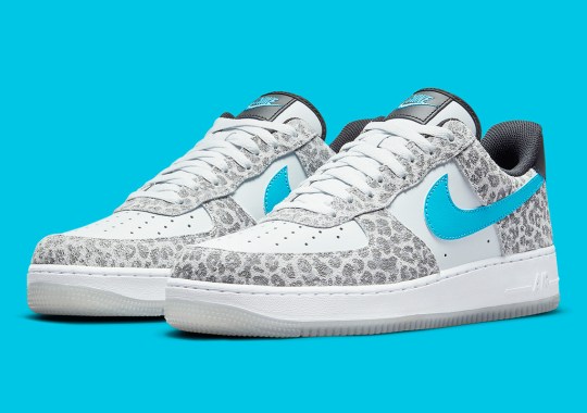 The Nike Air Force 1 Continues Its Wild Streak With Leopard Patterns And Blue Fury Accents