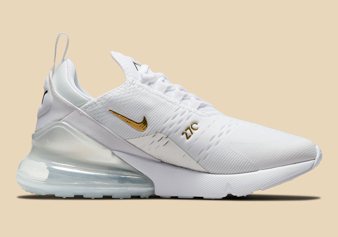 nike white and gold air max