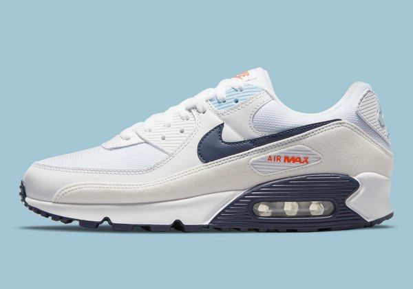 Nike Air Max 90 Sail/Navy Blue/Crimson DM2820-100 | SneakerNews.com