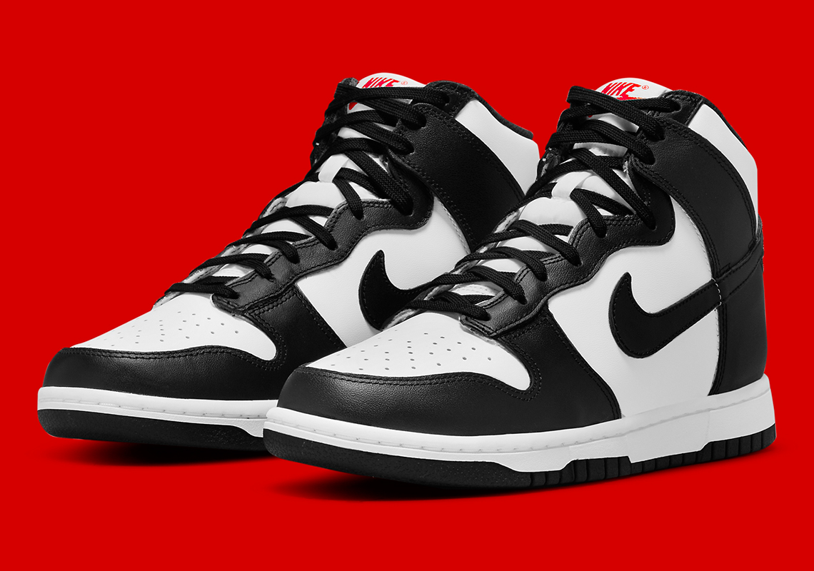 dunk high black and white