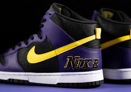 The Nike Dunk High Embossed Is A Clear Nod To The Lakers