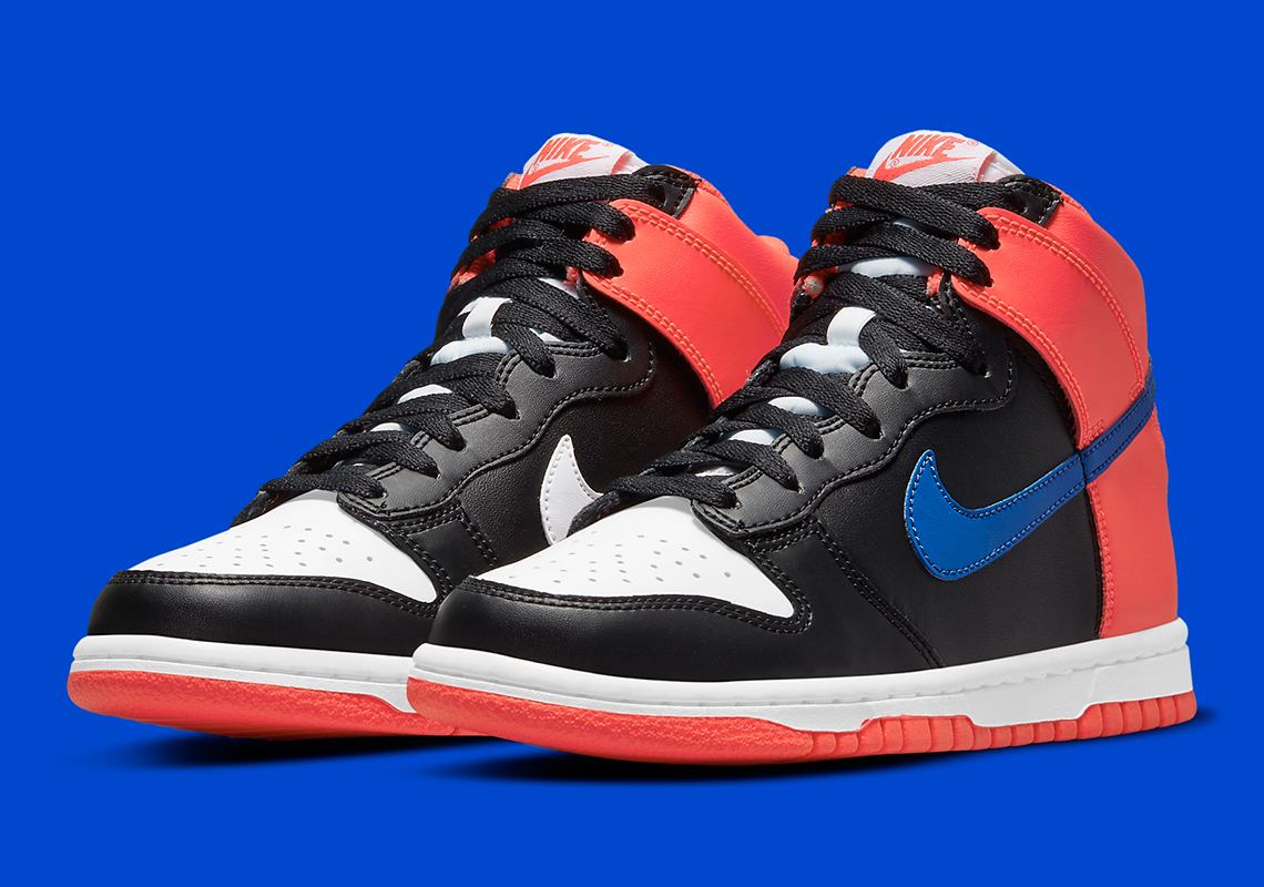 Nike Dunk High GS Black Orange Blue 