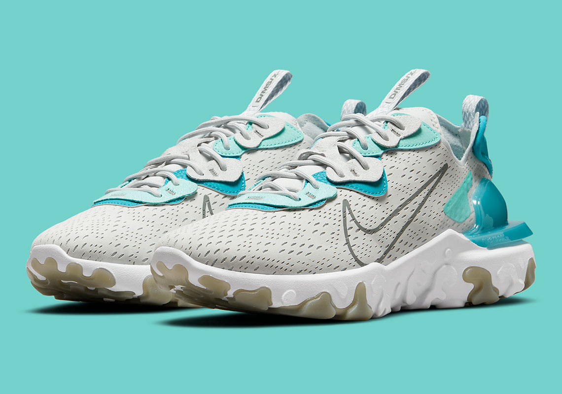 An Upcoming nike grey and white shoes size 2 youth sneakers Gets Splashed With Aquamarine Accents