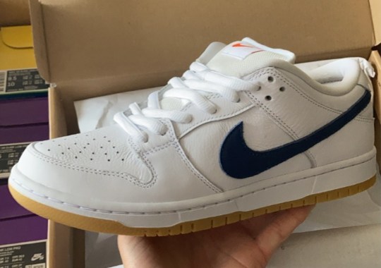 The Skateshop-Exclusive Nike SB Dunk Low Orange Label Is Dropping In White, Navy, And Gum