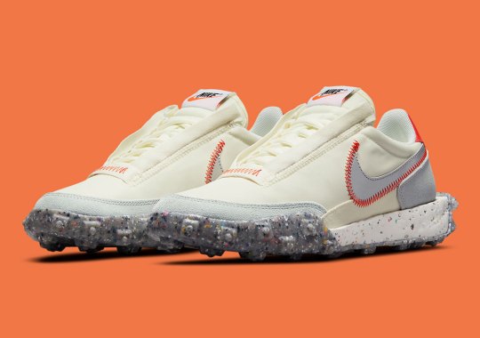 The Women's Nike Waffle Racer Crater Serves Up A Coconut Milk And Team Orange Offering