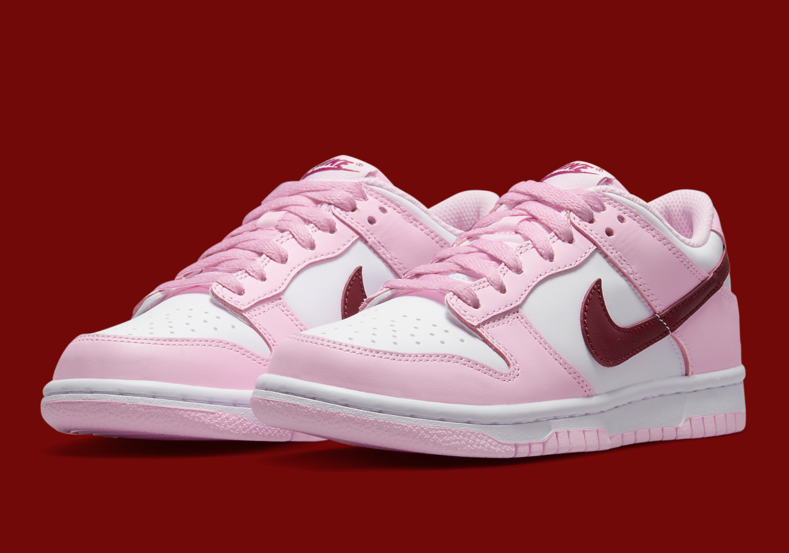 Nike Dunk Low GS Pink Red White CW1590-601 | SneakerNews.com