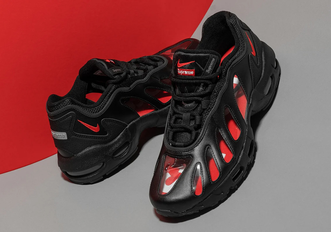 Supreme Nike Air Max 96 Black Speed Red CV7652-002 | SneakerNews.com