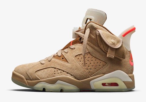 Travis Scott Air Jordan 6 British Khaki DH0690-200 | SneakerNews.com