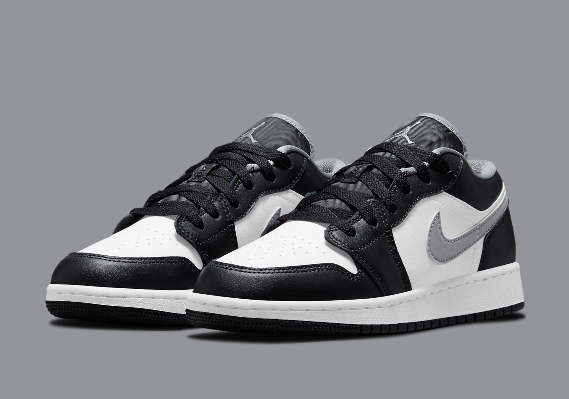 jordan 1 low black white particle grey