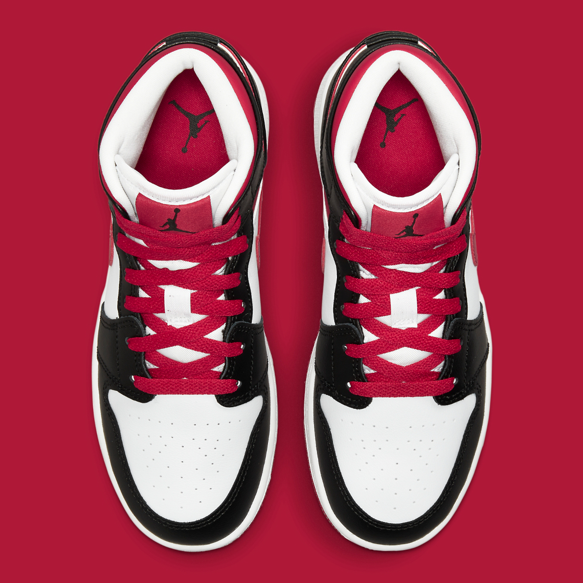 Air red white black jordans Jordan 1 Mid GS Black Red White 554725-016 | SneakerNews.com