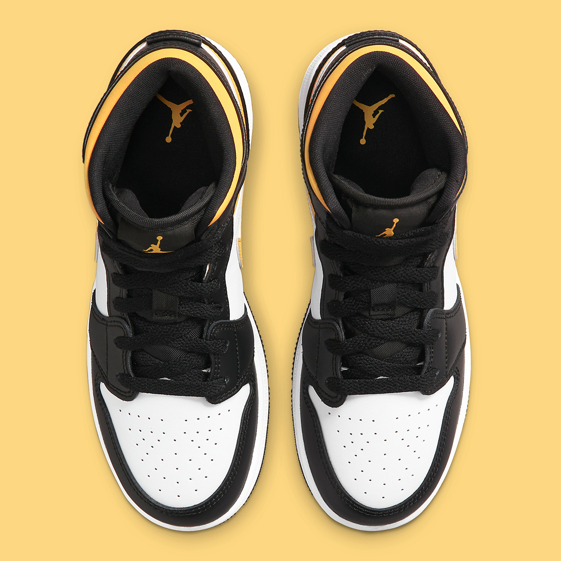 Air Jordan gold white and black jordan 1 1 Mid University Gold 554725-177 | SneakerNews.com