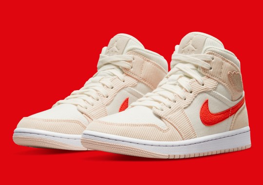 Pink And Cream Corduroy Dresses This Upcoming Women’s Exclusive Air Jordan 1 Mid