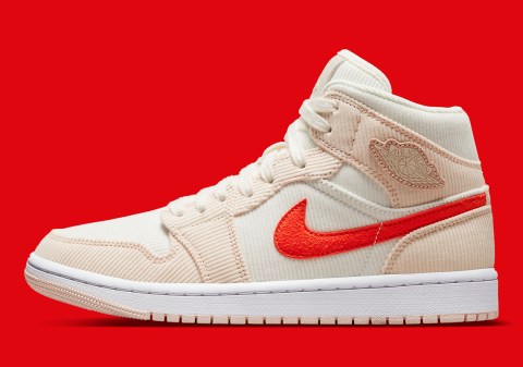 Air Jordan 1 Mid Corduroy Womens DA8009-108 | SneakerNews.com