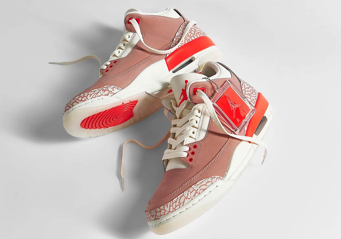 retro 3 pink rust