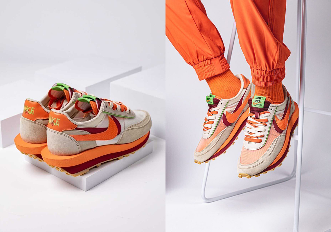 Clot Sacai Nike LD Waffle Orange Blaze - スニーカー