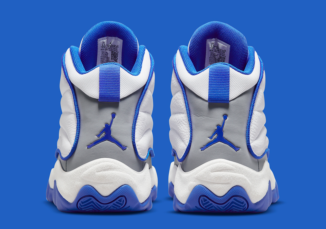 blue and white jordan pro strong