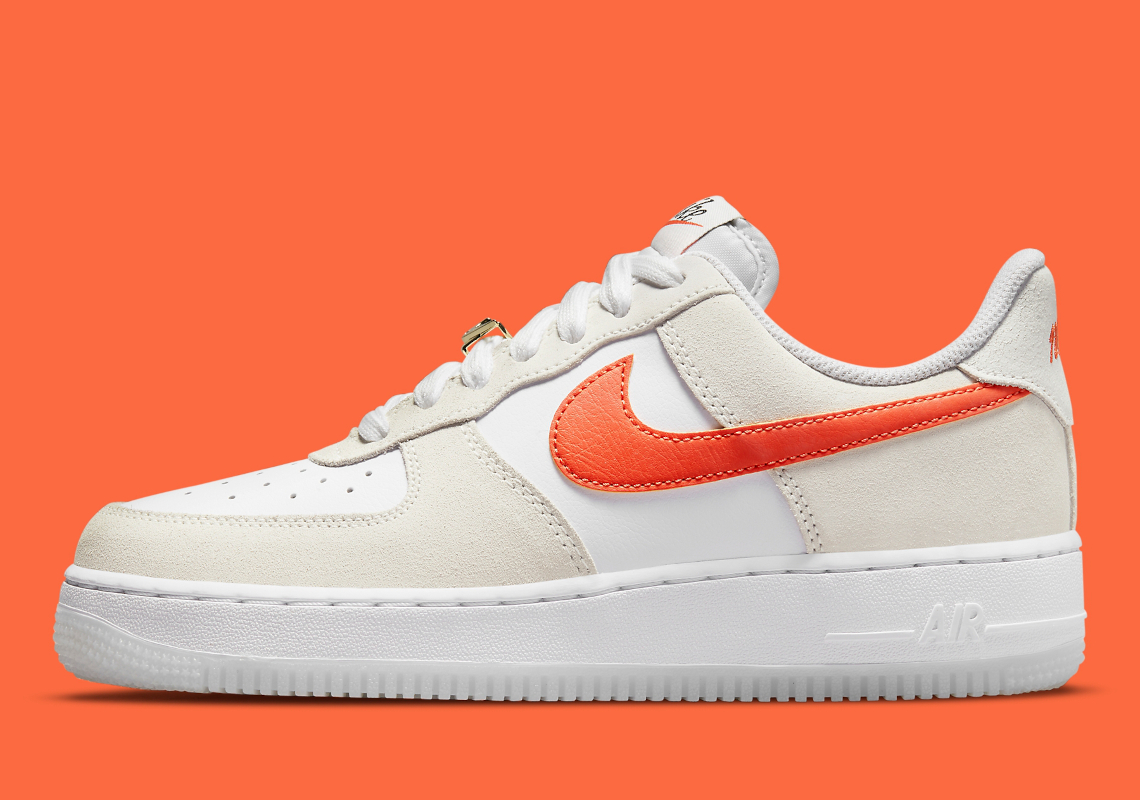 white and orange air force 1