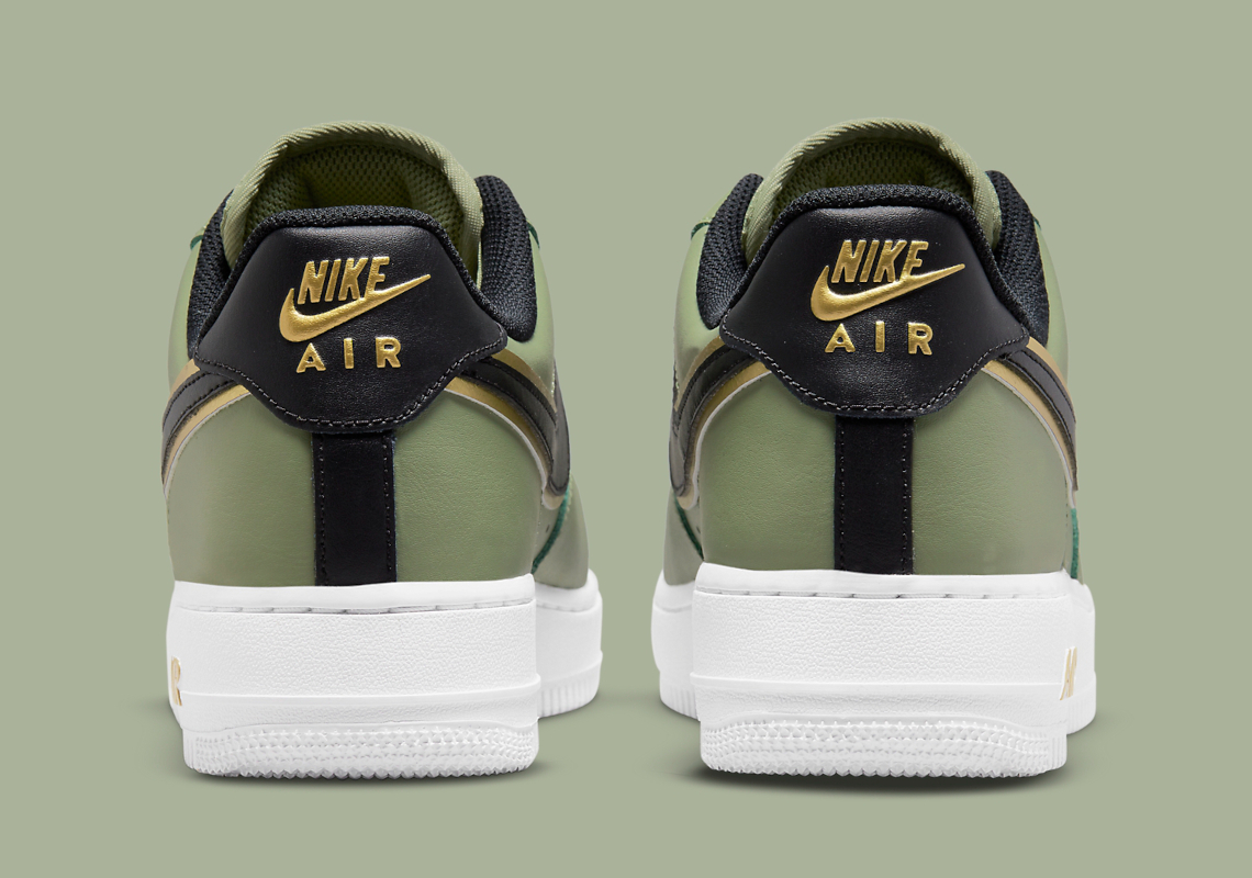 Green and gold 2024 air force ones