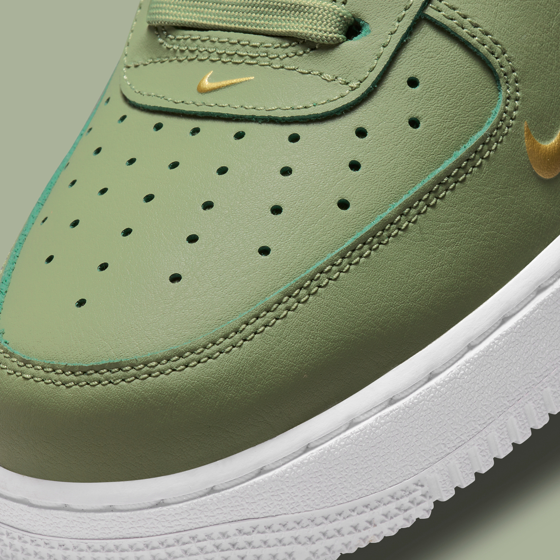 womens olive green air force ones