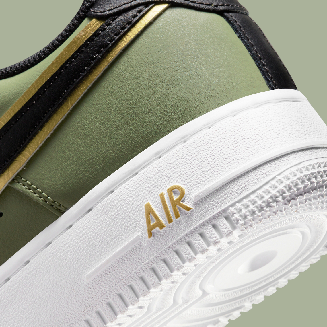 Nike Air Force 1 Green Gold Swoosh DA8481-300 | SneakerNews.com