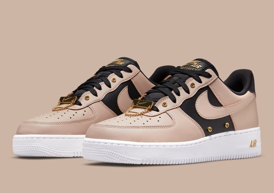 Nike Adds Metallic Gold Bling And Tan Leathers To The Air Force 1