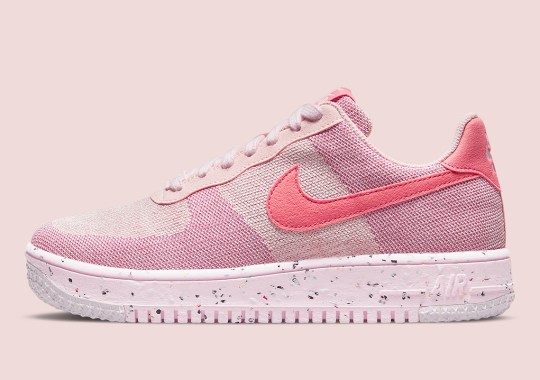 Nike Air Force 1 Low Crater Flyknit Covered In Pink