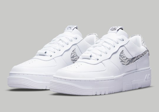 Muted Zebra Prints Appear On The Nike Air Force 1 Pixel