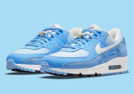A Third nike view Air Max 90 "First Use" Appears With Shades Of "University Blue"