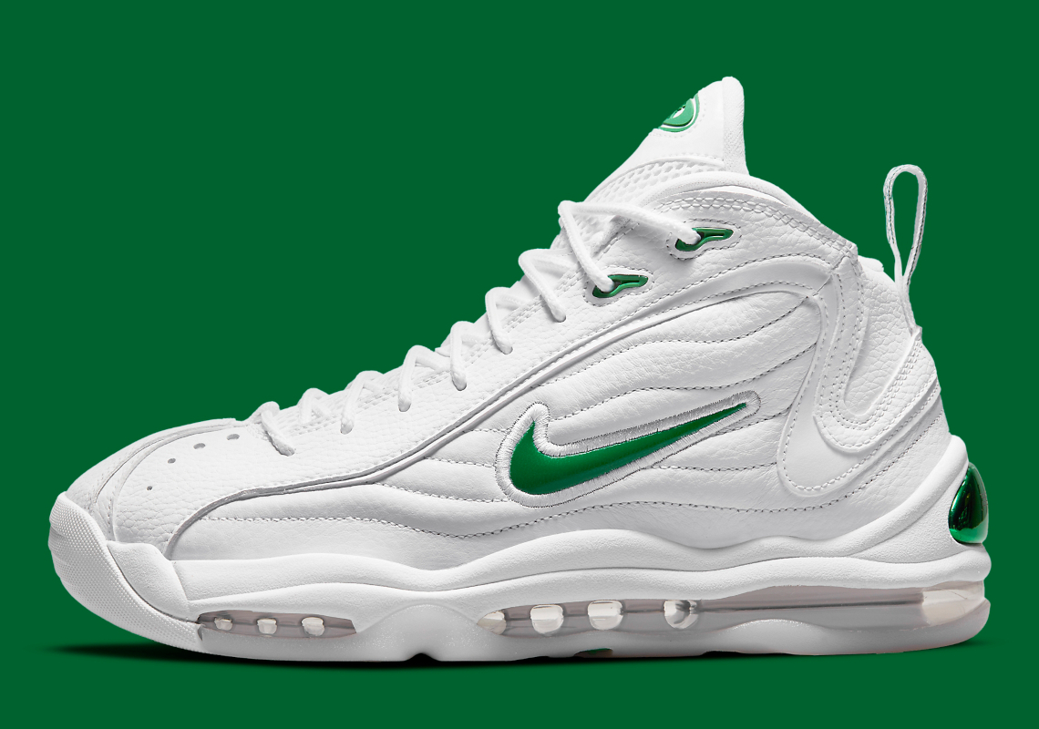 The Nike Air Total Max Uptempo Appears In White And Green
