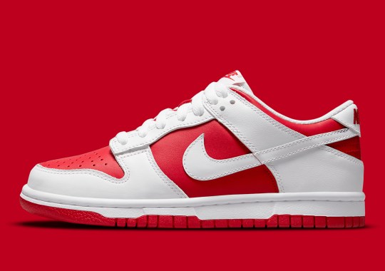 The Nike Dunk Low Flips College Colors Again With White And University Red