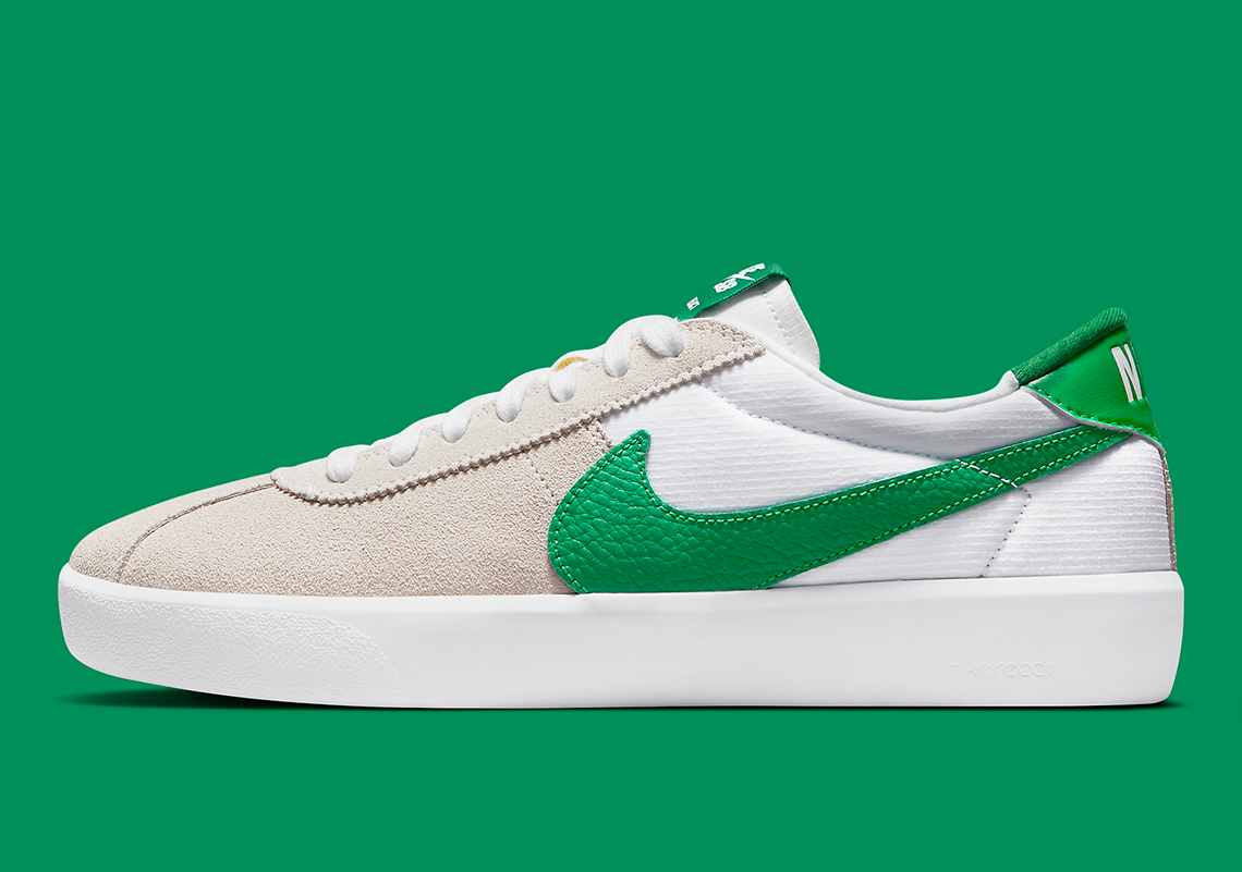 Green Swooshes And Accents Appear On The Nike SB Bruin React