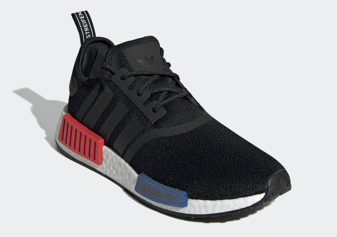 adidas nmd mens black red blue