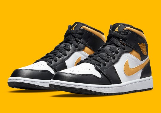 Air Jordan 1 Mid “University Gold” Releasing In Adult And GS Sizes