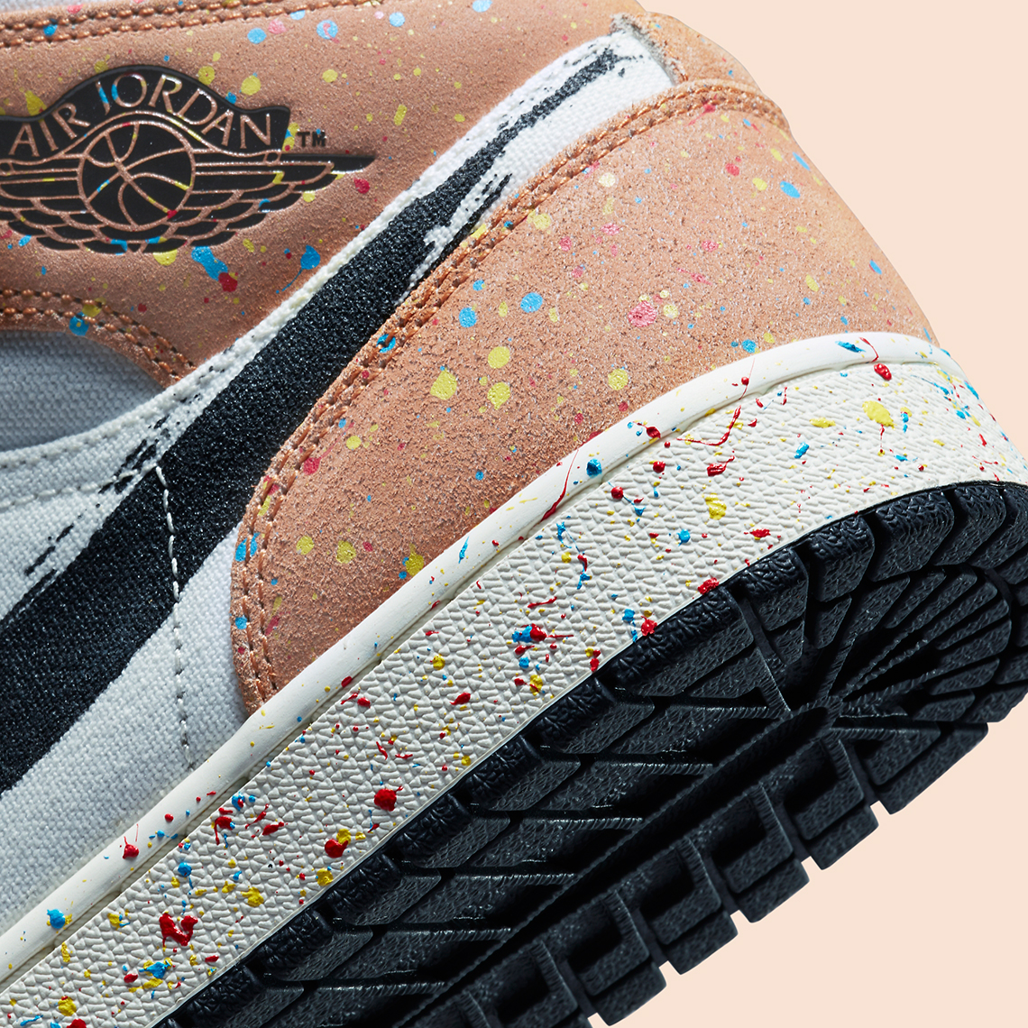 Jordan 1 mid paint on sale splatter