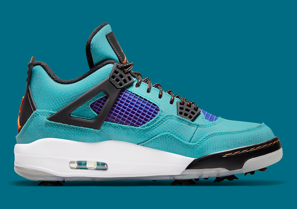 jordan 4 golf teal purple