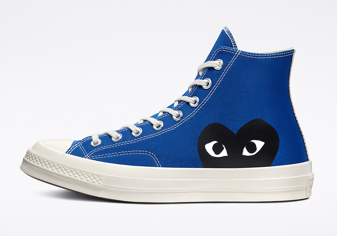 comme des garcons play converse canvas high top sneakers