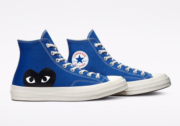 CDG Play Converse Chuck 70 Blue Quartz + Steel Gray | SneakerNews.com