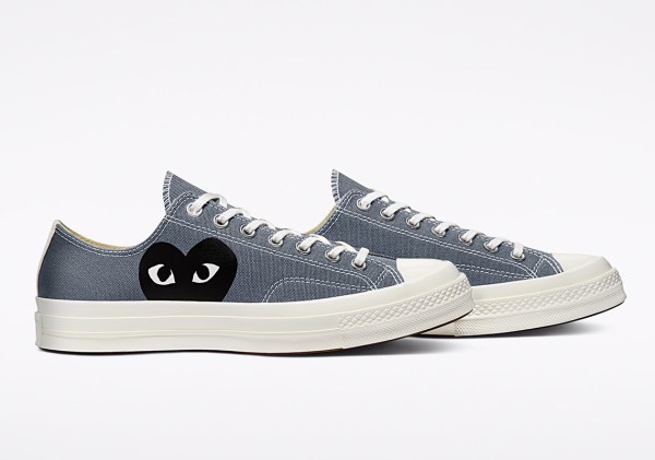 CDG Play Converse Chuck 70 Blue Quartz + Steel Gray | SneakerNews.com