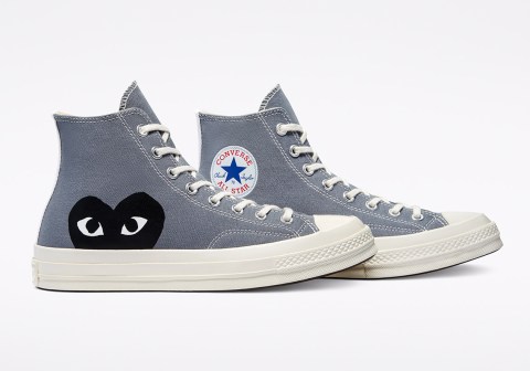 CDG Play Converse Chuck 70 Blue Quartz + Steel Gray | SneakerNews.com