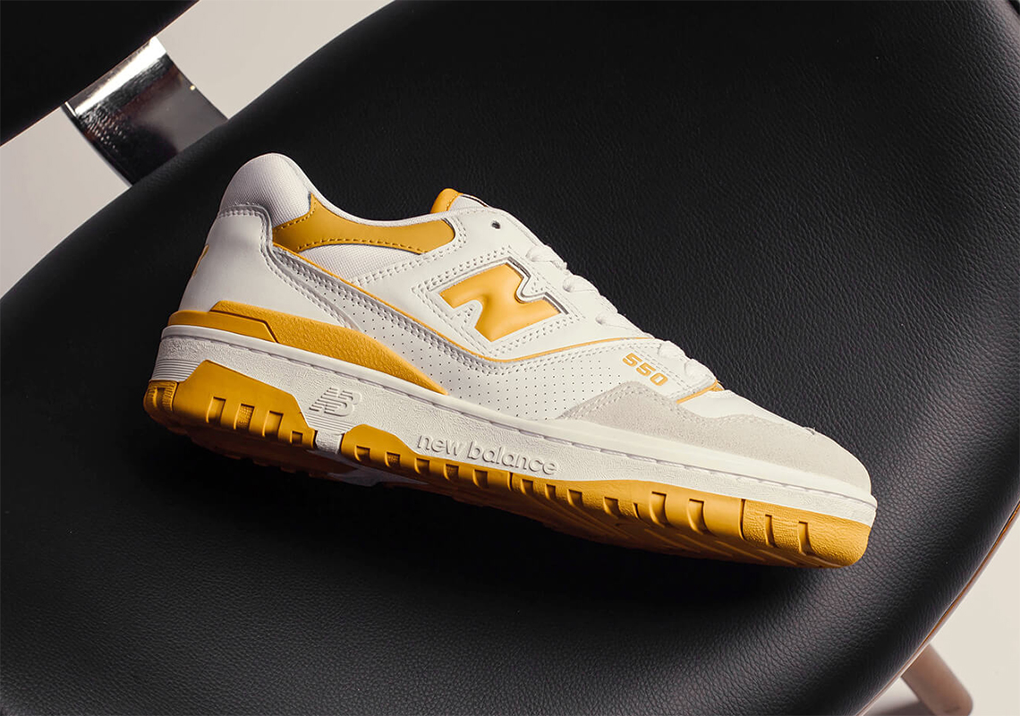 The New Balance 550 Is Releasing With Yellow Hits On May 7th
