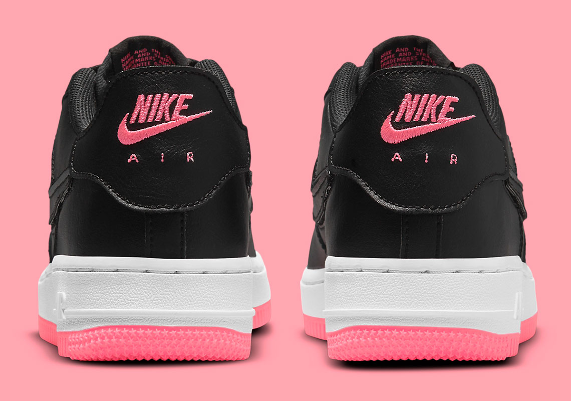 pink black air forces