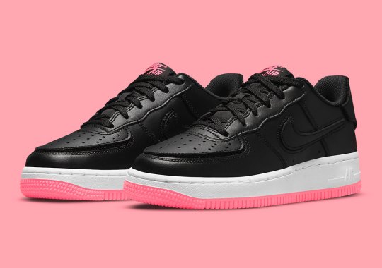 The Nike Air Force 1/1 Is Available Now In Black And Hyper Pink