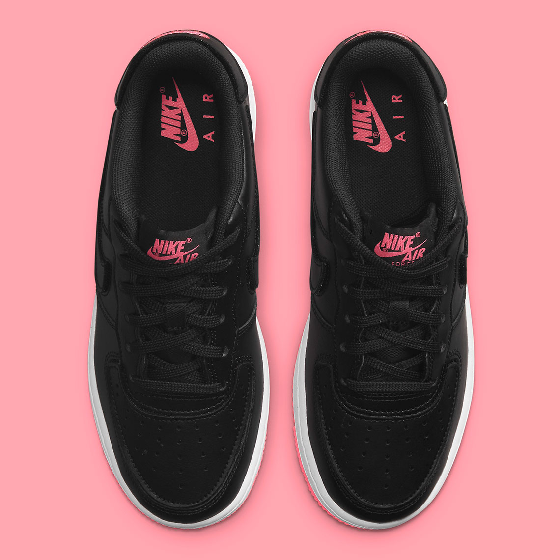 air force 1 black with pink