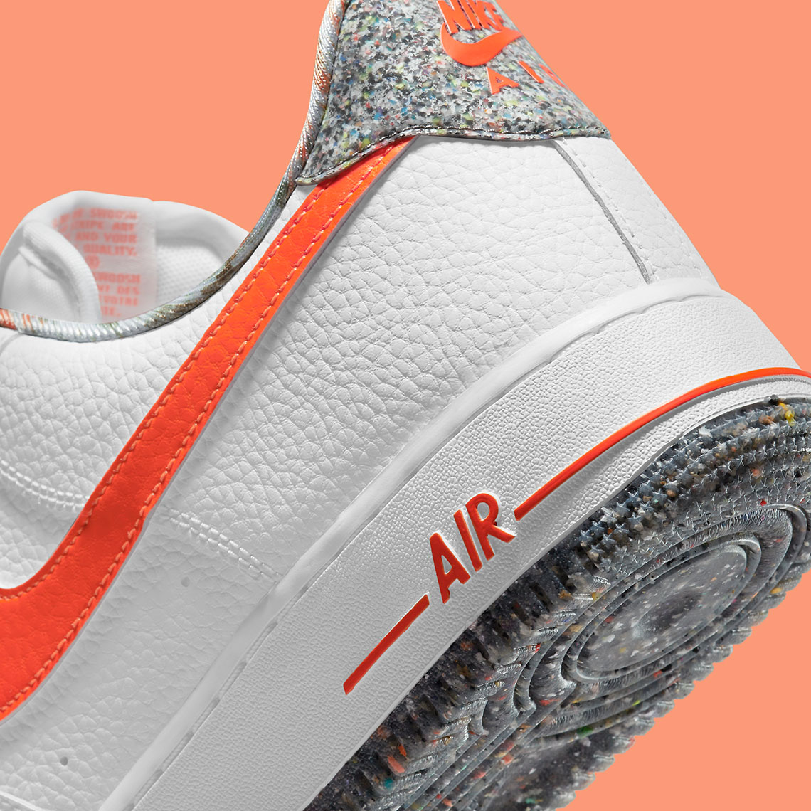 nike air force 1 low white team orange grind