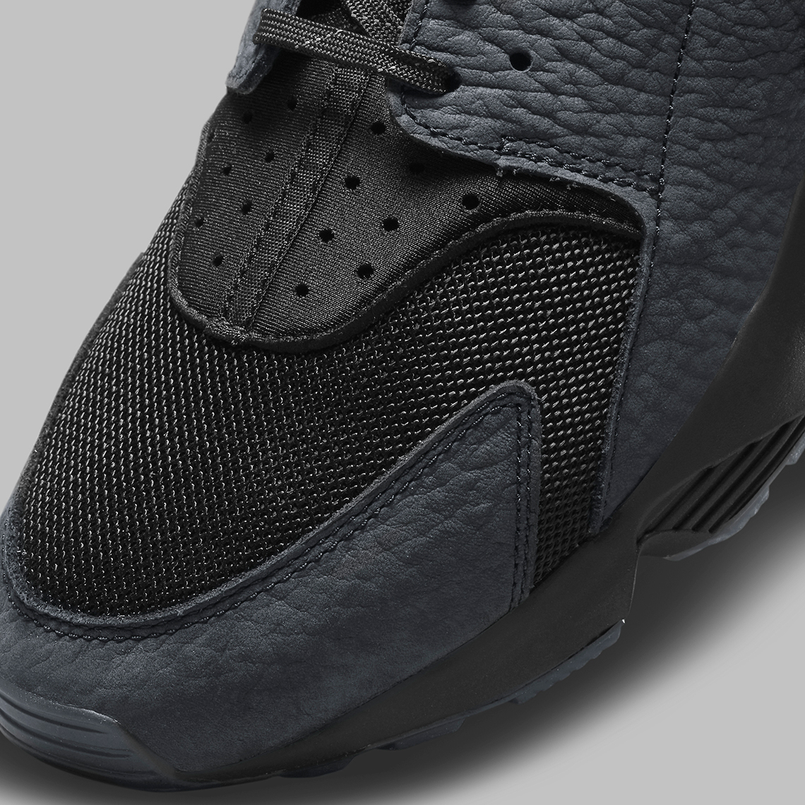 Nike Air Huarache Black Tumbled Leather | SneakerNews.com