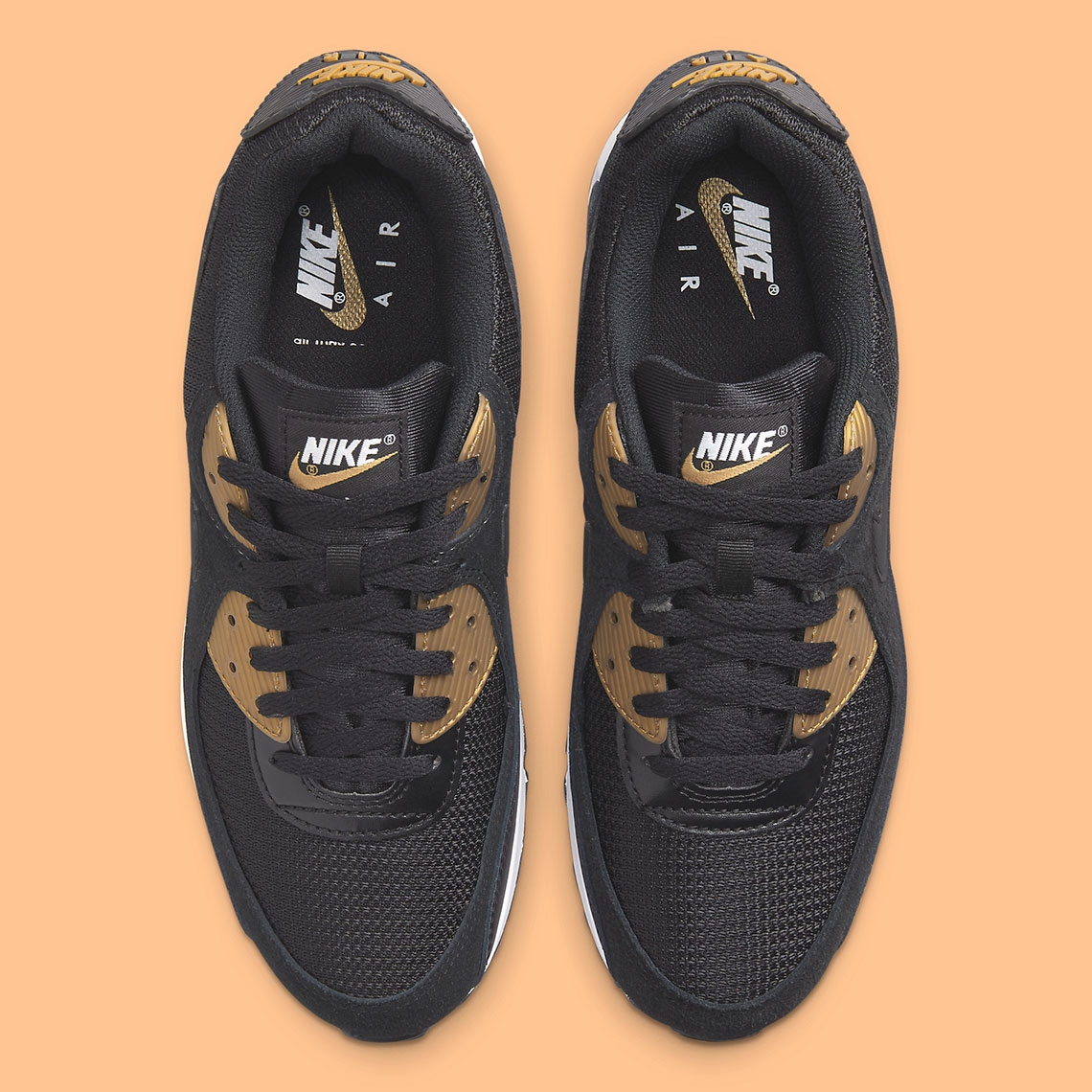 distance pressure Marty Fielding Nike Air Max 90 Black/Gold DM7557-001 | SneakerNews.com