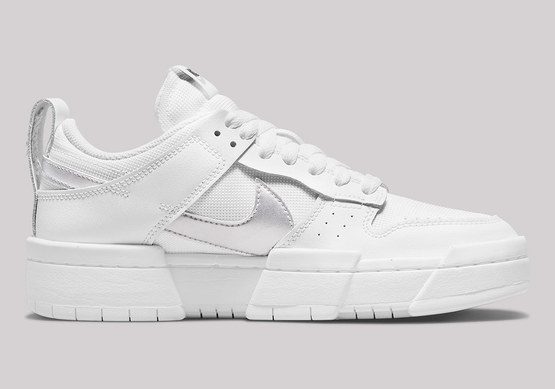 nike dunk low disrupt metallic silver